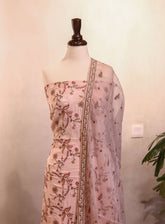 Moin Block Embroidered Raw Silk 3 Piece Unstitched Suit MBLK25ERS MD-1426